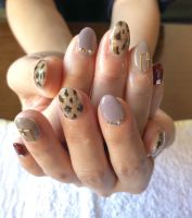 ヒョウ柄ネイルおしゃれな爪先